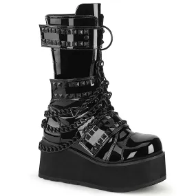 3 Inch Platform TRASHVILLE-138 Black Patent