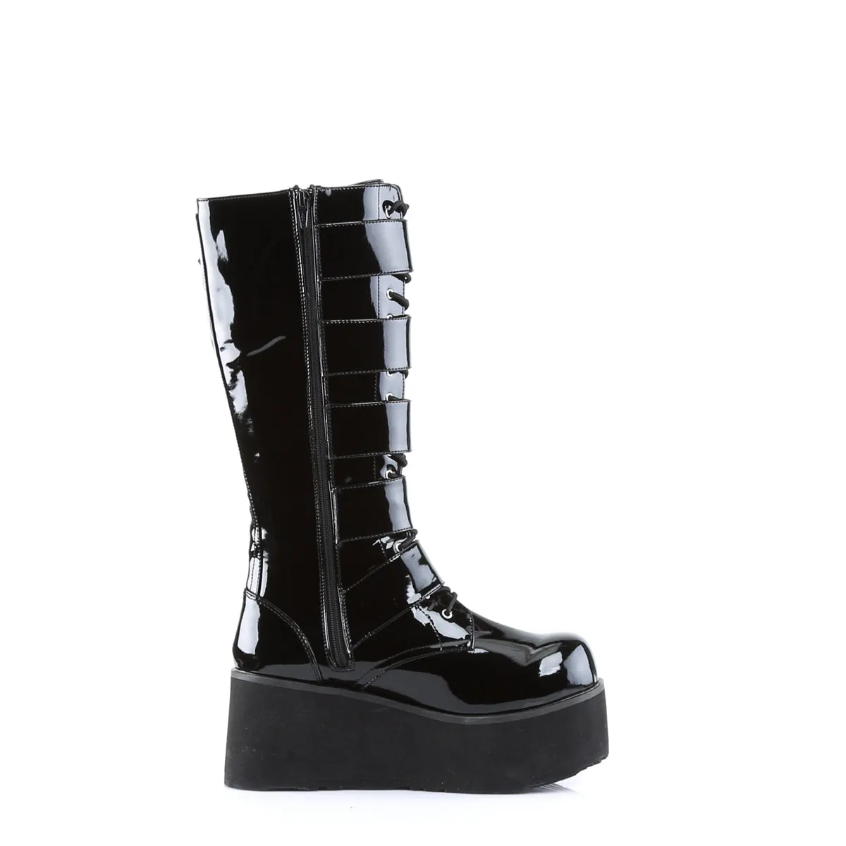 3 Inch Platform TRASHVILLE-518 Black Patent