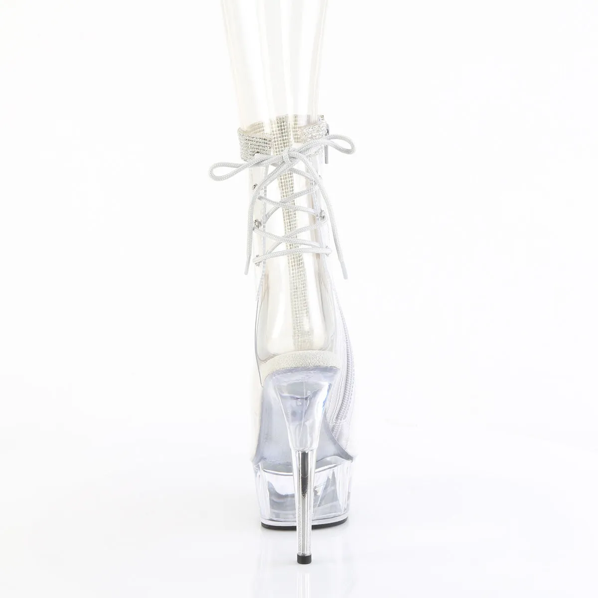 6 Inch Heel DELIGHT-1018C-2RS Clear Rhinestone