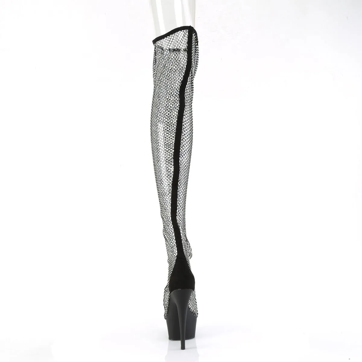 6 Inch Heel DELIGHT-3009 Black Mesh