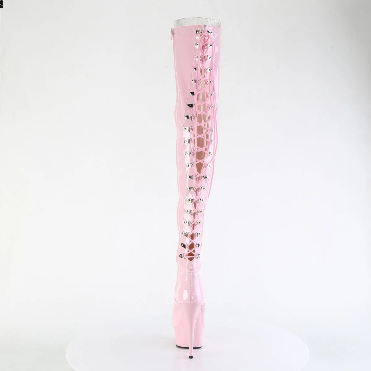 6 Inch Heel DELIGHT-3063 Baby Pink Stretch Patent