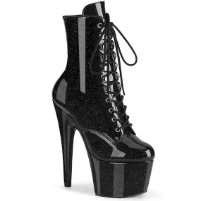 7 Inch Heel ADORE-1020GP Black Glitter