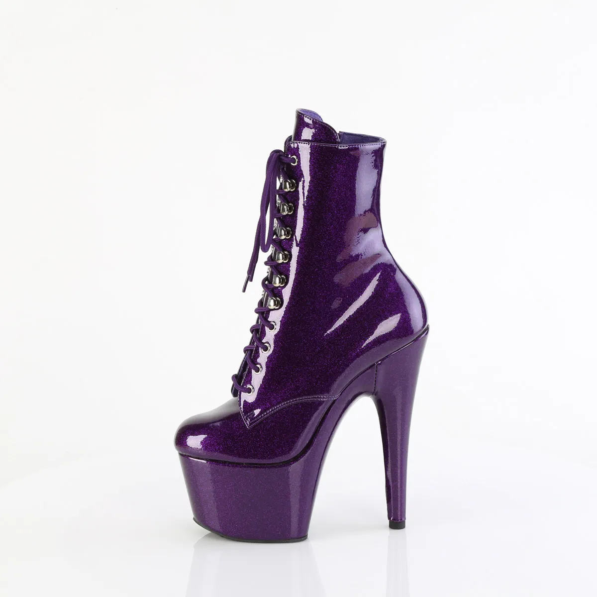 7 Inch Heel ADORE-1020GP Purple Glitter