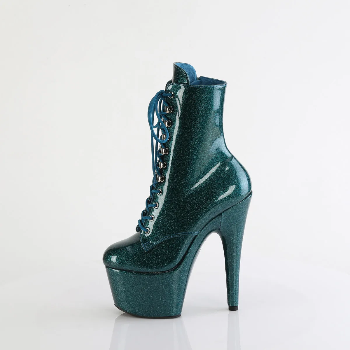 7 Inch Heel ADORE-1020GP Teal Glitter