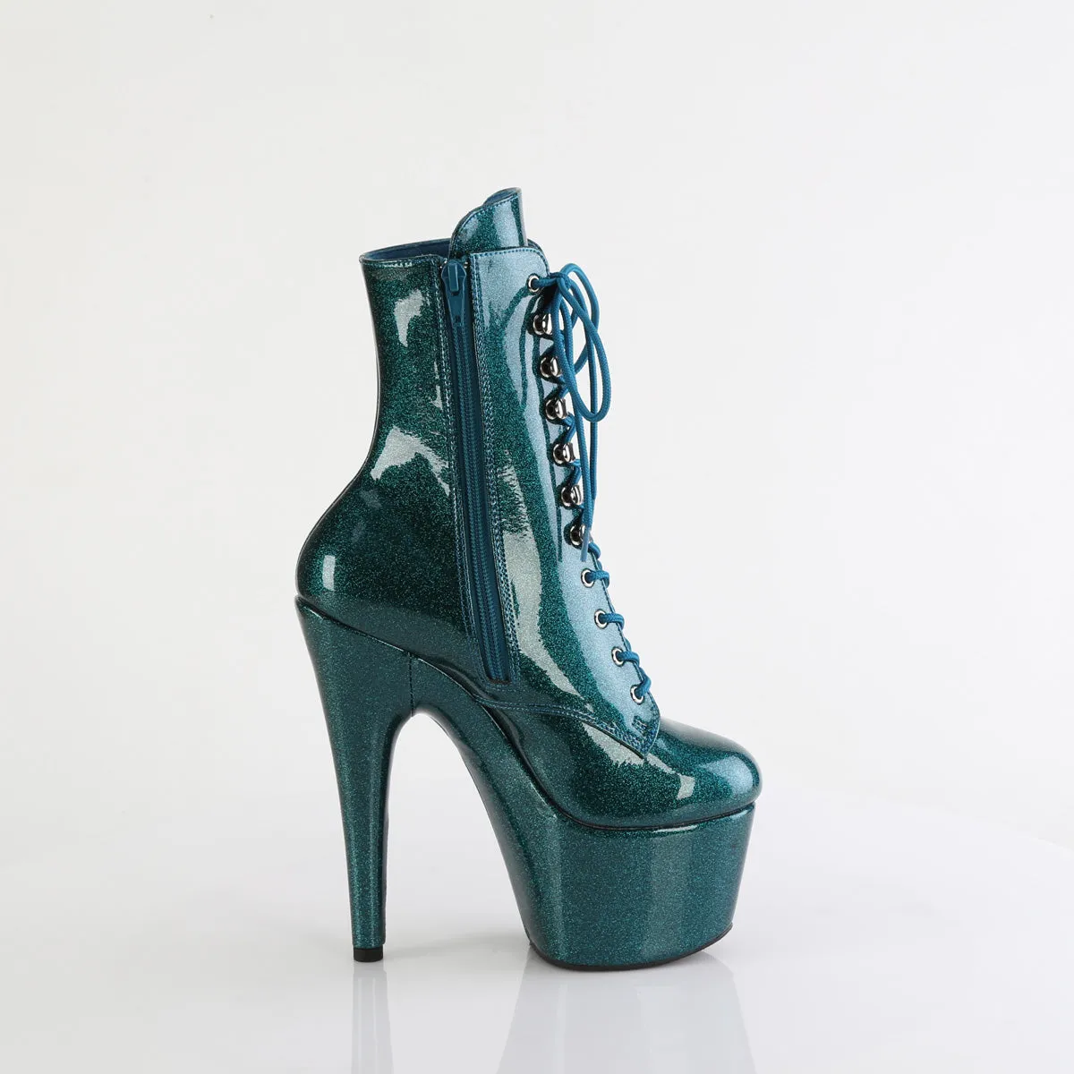 7 Inch Heel ADORE-1020GP Teal Glitter