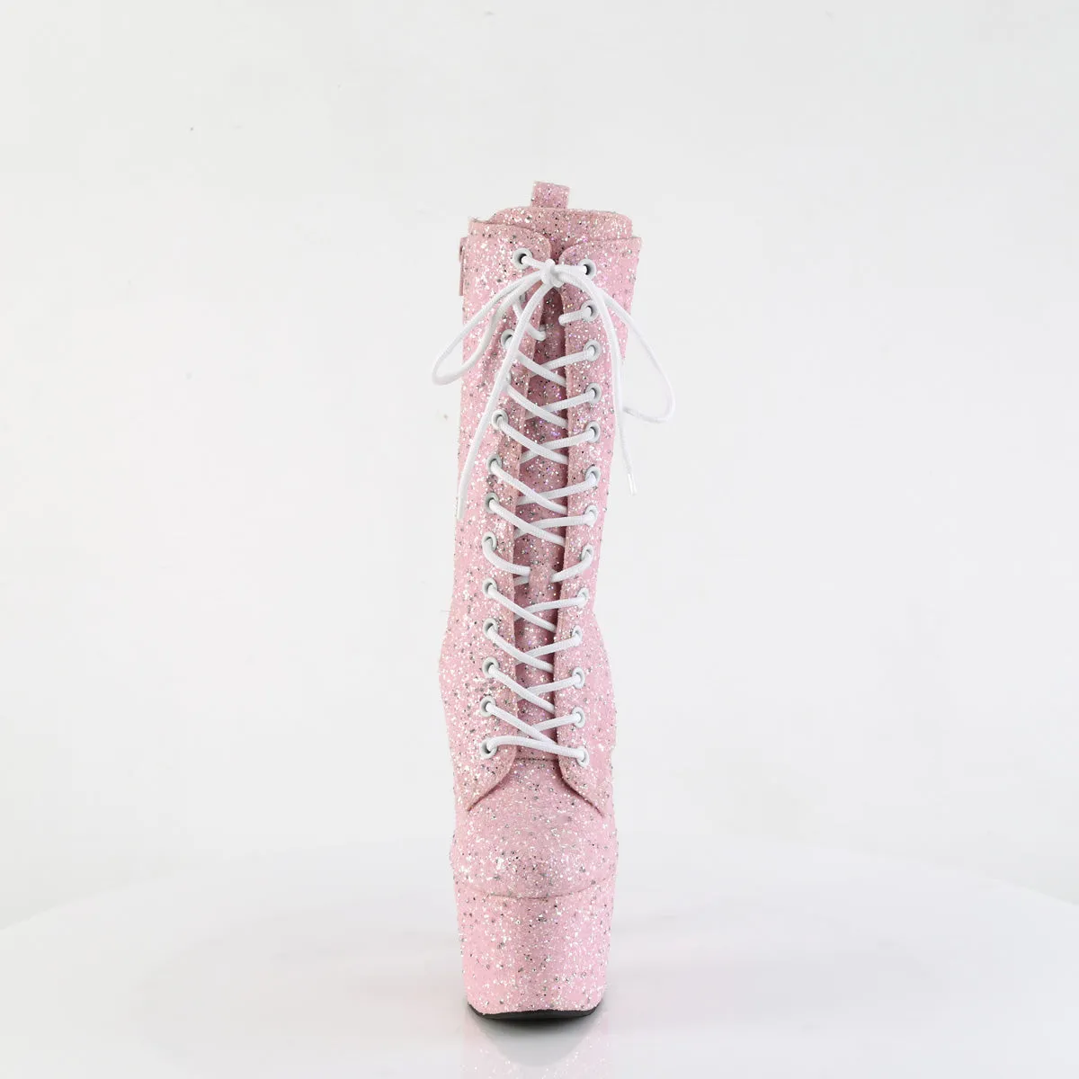 7 Inch Heel ADORE-1040GR Baby Pink Glitter