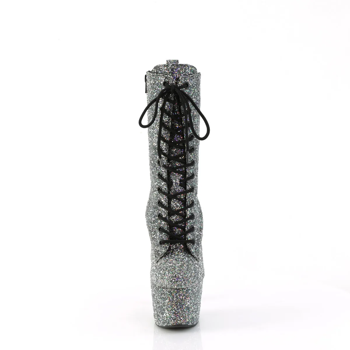 7 Inch Heel ADORE-1040GR Black Glitter