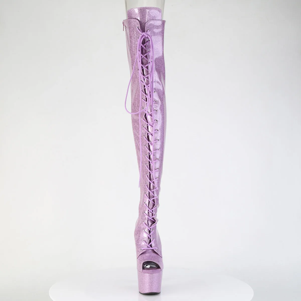 7 Inch Heel ADORE-3021GP Lilac Glitter