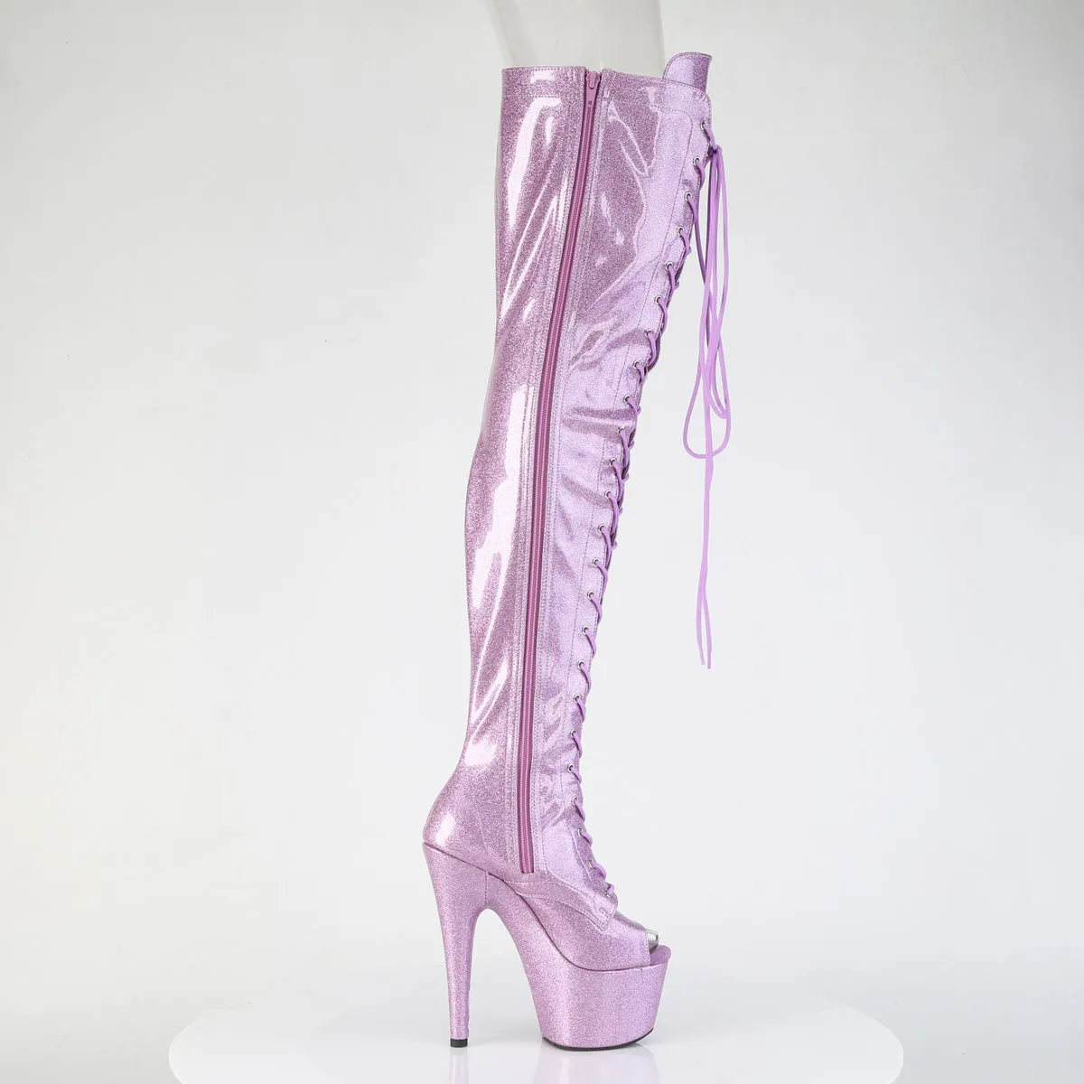 7 Inch Heel ADORE-3021GP Lilac Glitter