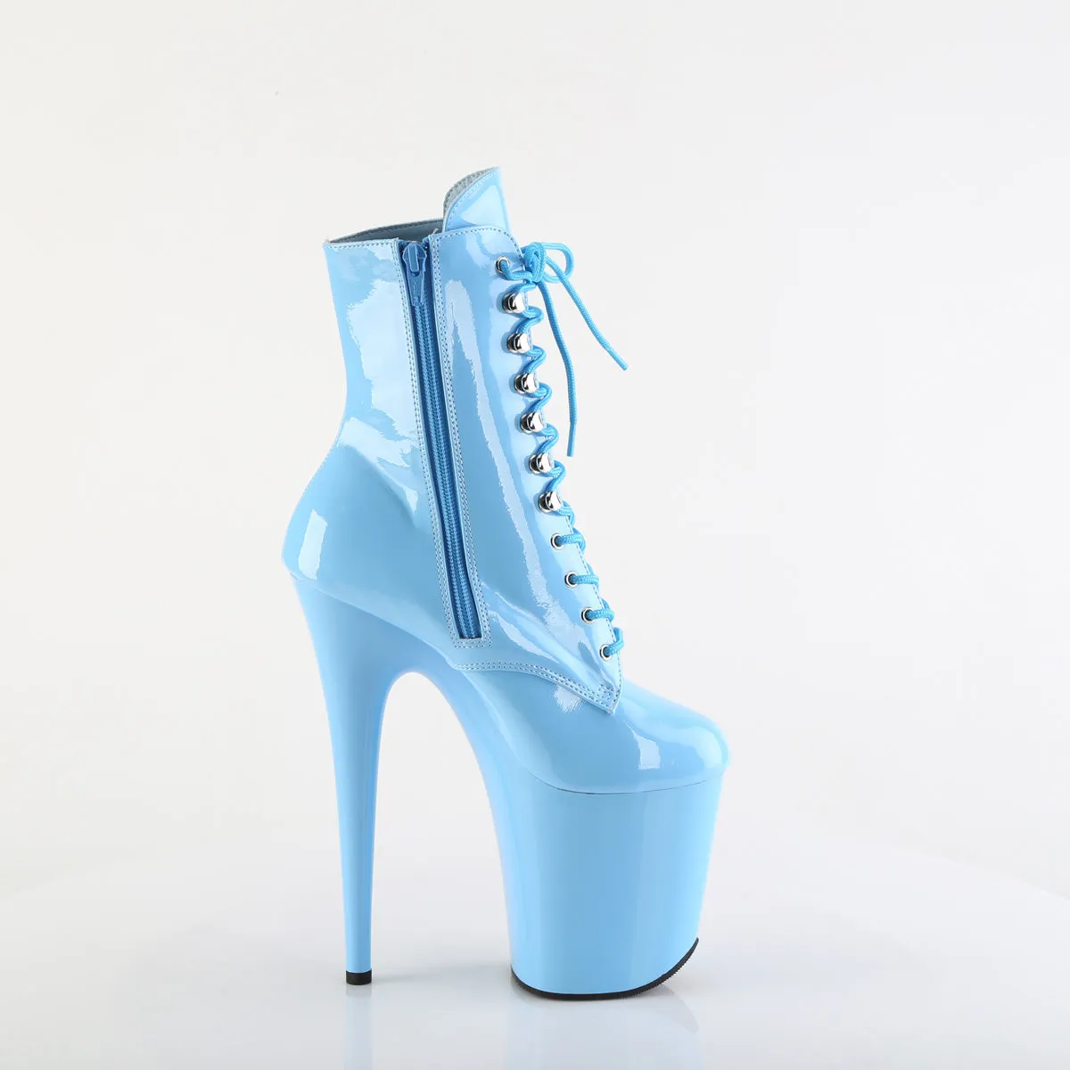 8 Inch Heel FLAMINGO-1020 Baby Blue Patent