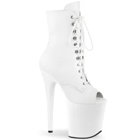 8 Inch Heel FLAMINGO-1021 White Pu