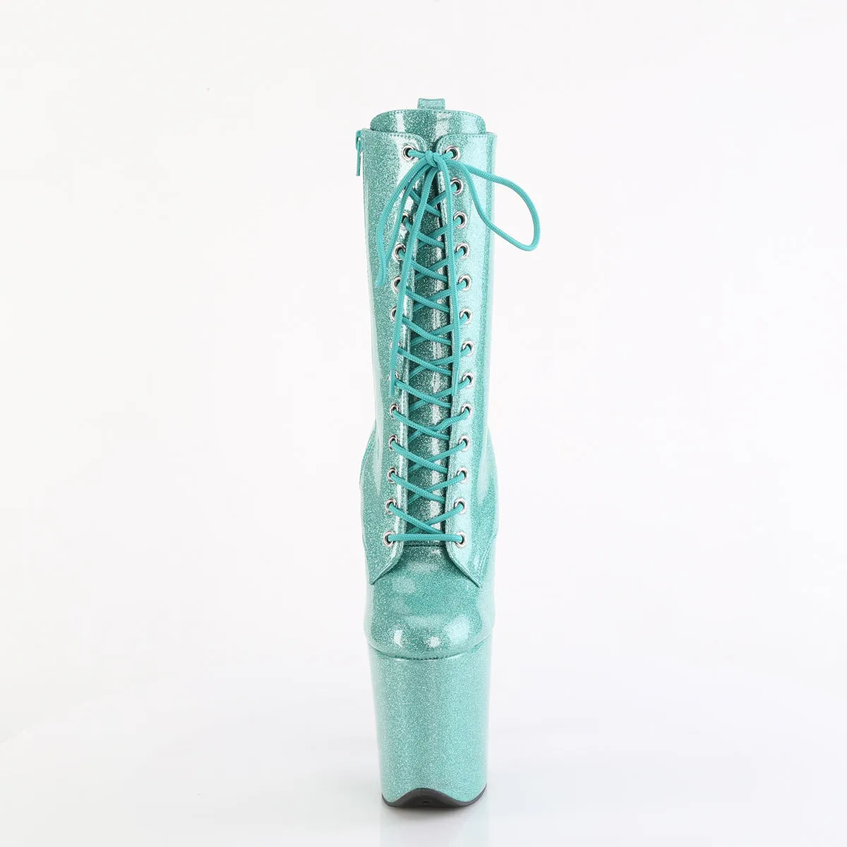 8 Inch Heel FLAMINGO-1040GP Aqua Glitter