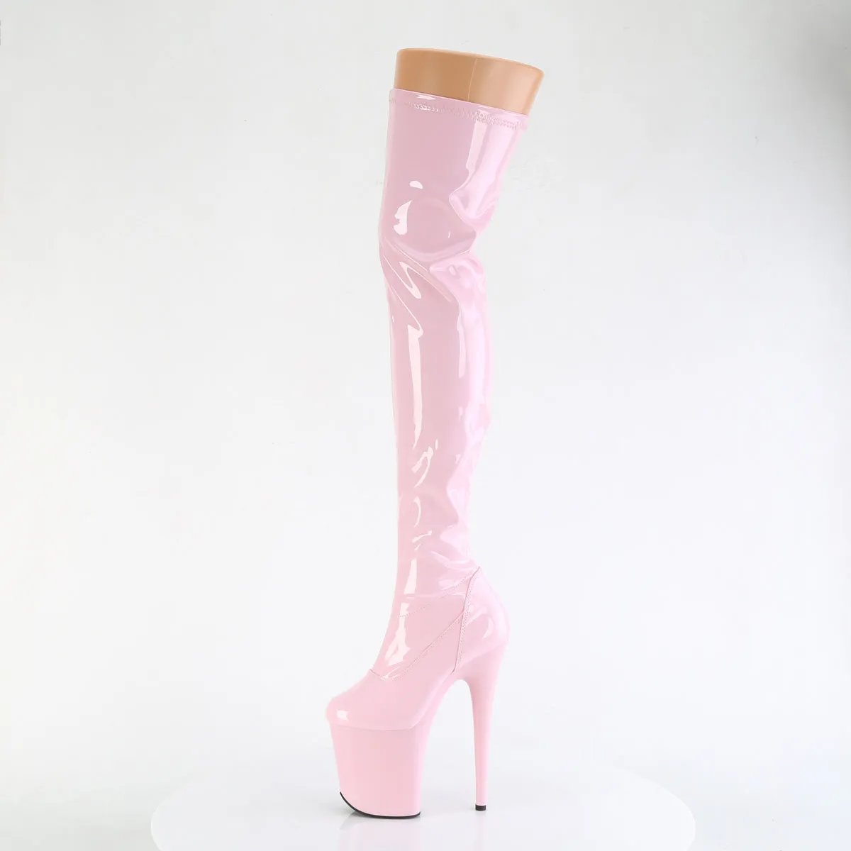 8 Inch Heel FLAMINGO-3000 Baby Pink Patent