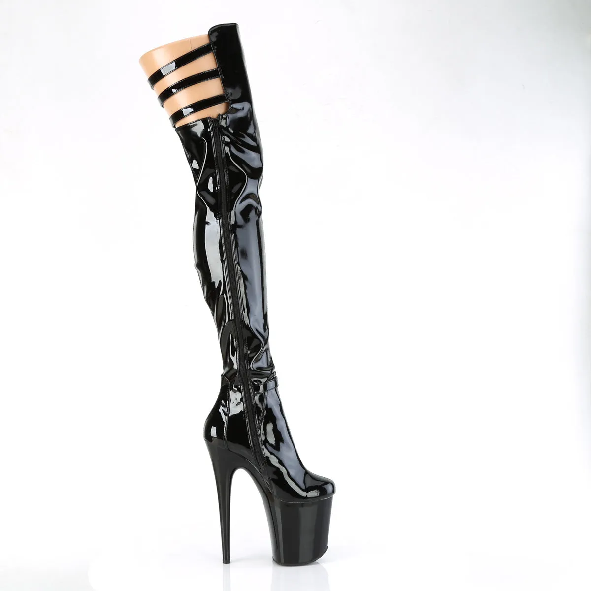 8 Inch Heel FLAMINGO-3055 Black Patent