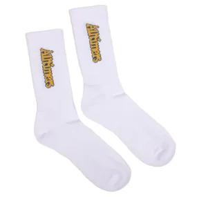 Alltimers Embroidered Bugged Out Broadway Sock White