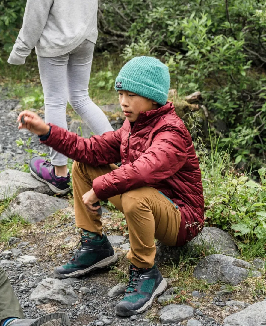 Big Kids' Wanduro Waterproof Boot  |  Granite Green/Ibis Rose