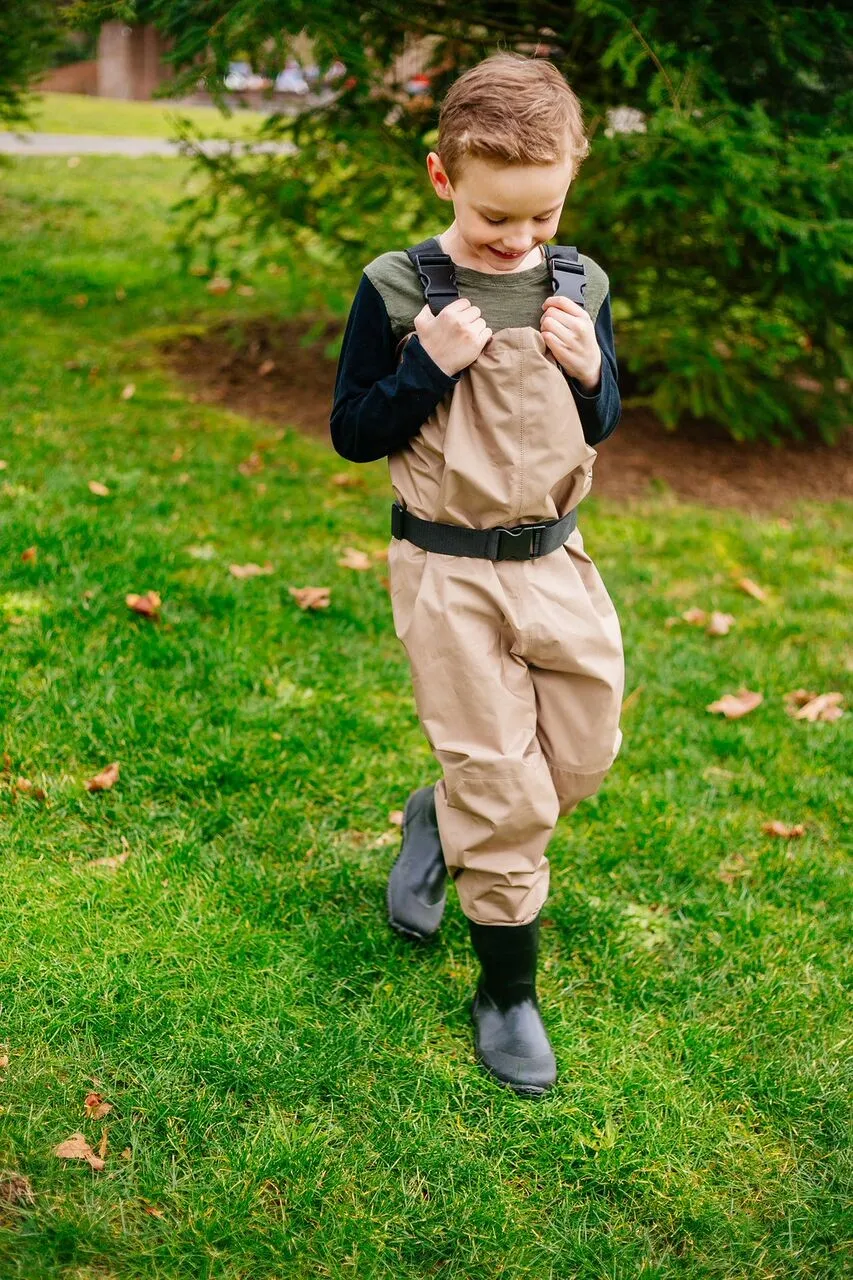 Children's Breathable Waders, Tan