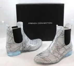 FRENCH CONNECTION Women's Nevis •White/Black• Rain Boot