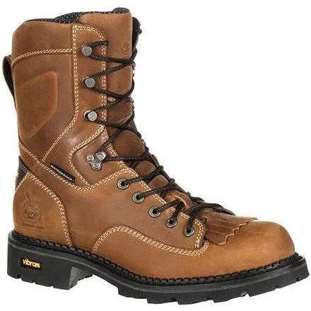 Georgia Men's Comfort Core 8" Low Heel Logger Work Boot Brown GB00122