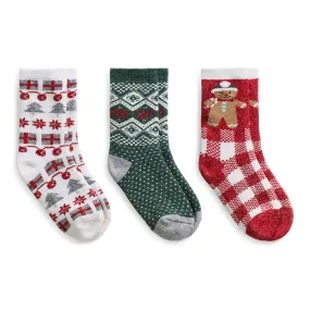 Gingerbread Brushed Lounge  Sock 3 Pack