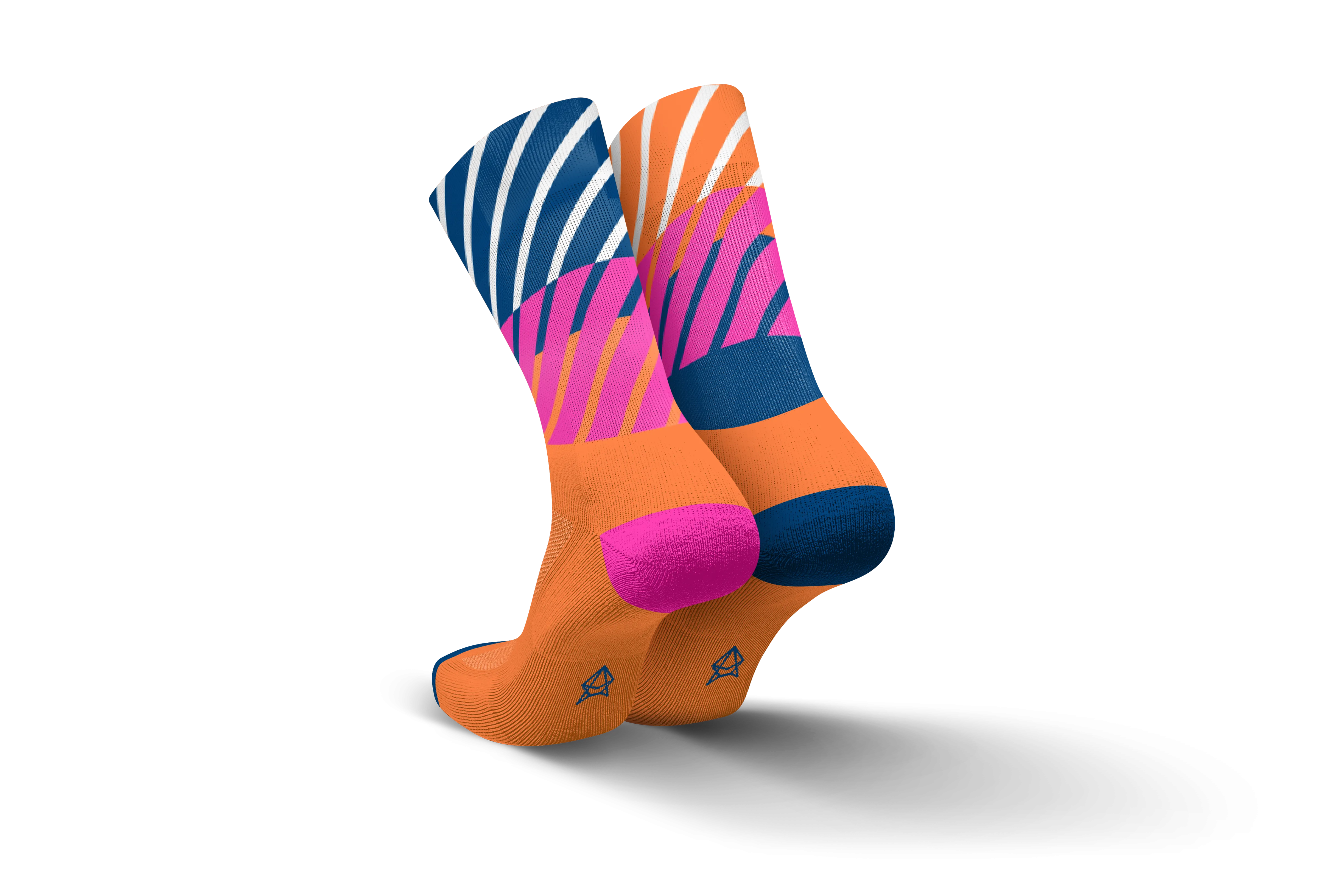 INCYLENCE Running Diagonals Orange Royal Long Sock