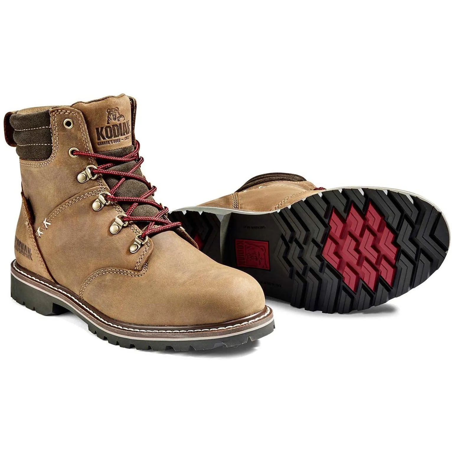 Kodiak Women's Bralorne 6 WP Slip Resist Safety Work Boot -Brown- 4TDSBN