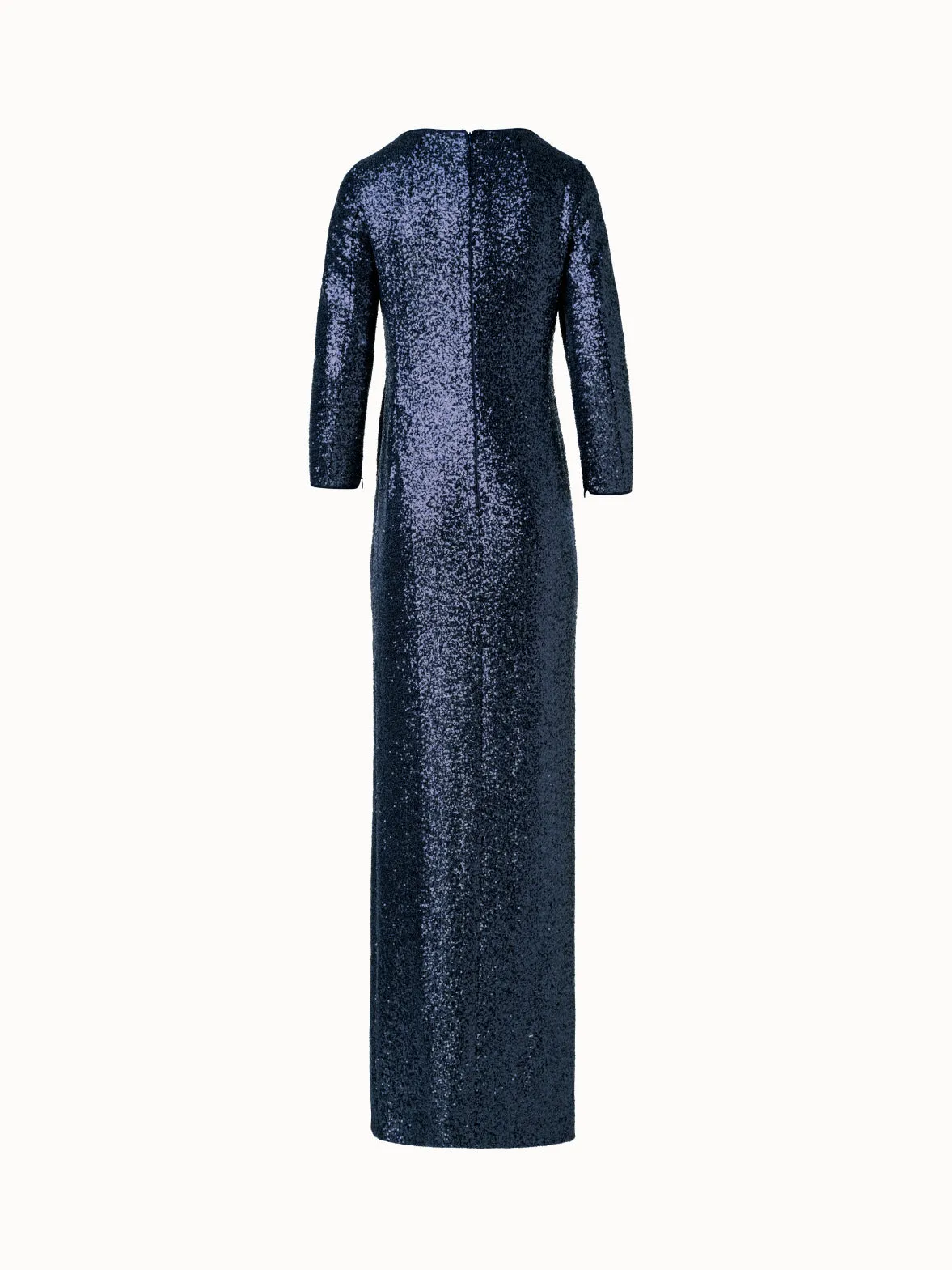 Langes Abendkleid aus mit Pailletten besetzem Jersey