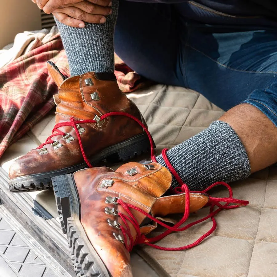 Loose Fit Stays Up Marled Merino Wool Socks