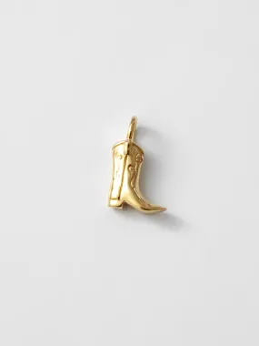 Mini Cowboy Boot Charm in Gold