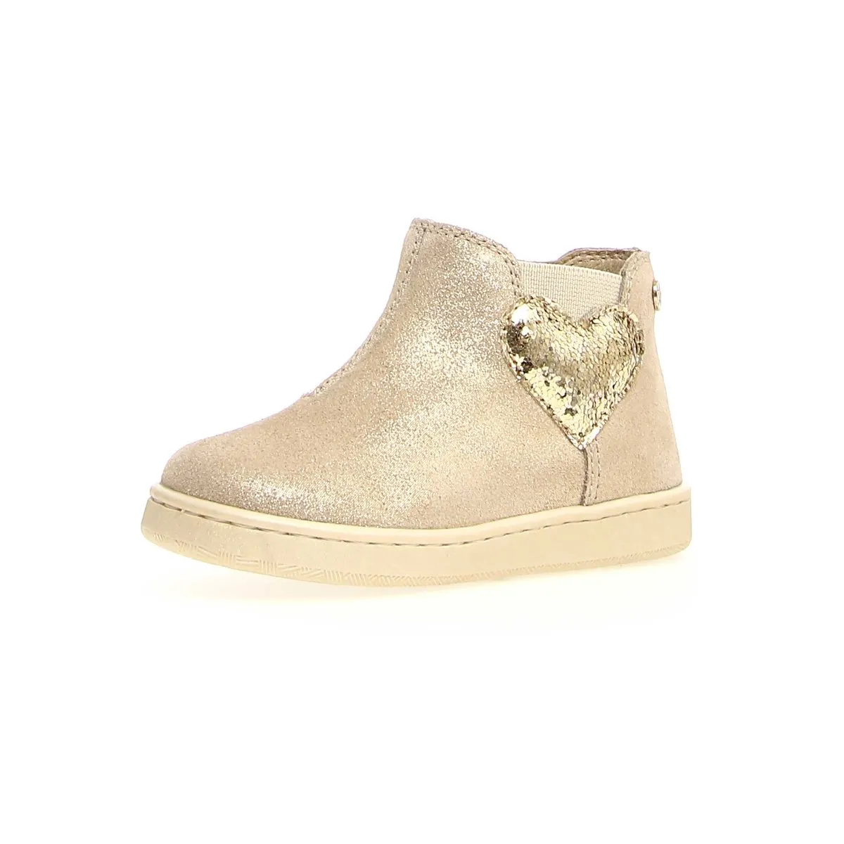 Naturino Girl's (Sizes 27-32) Glarny Platinum Suede Glitter Bootie