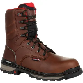 Rocky Men's Rams Horn 8" Waterproof Work Boot - Brown - RKK0296