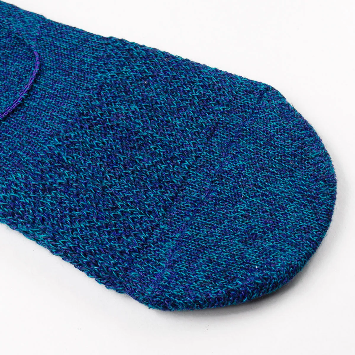 RoToTo - Low Gauge Linen Foot Cover Invisible Socks - Turquoise/Purple