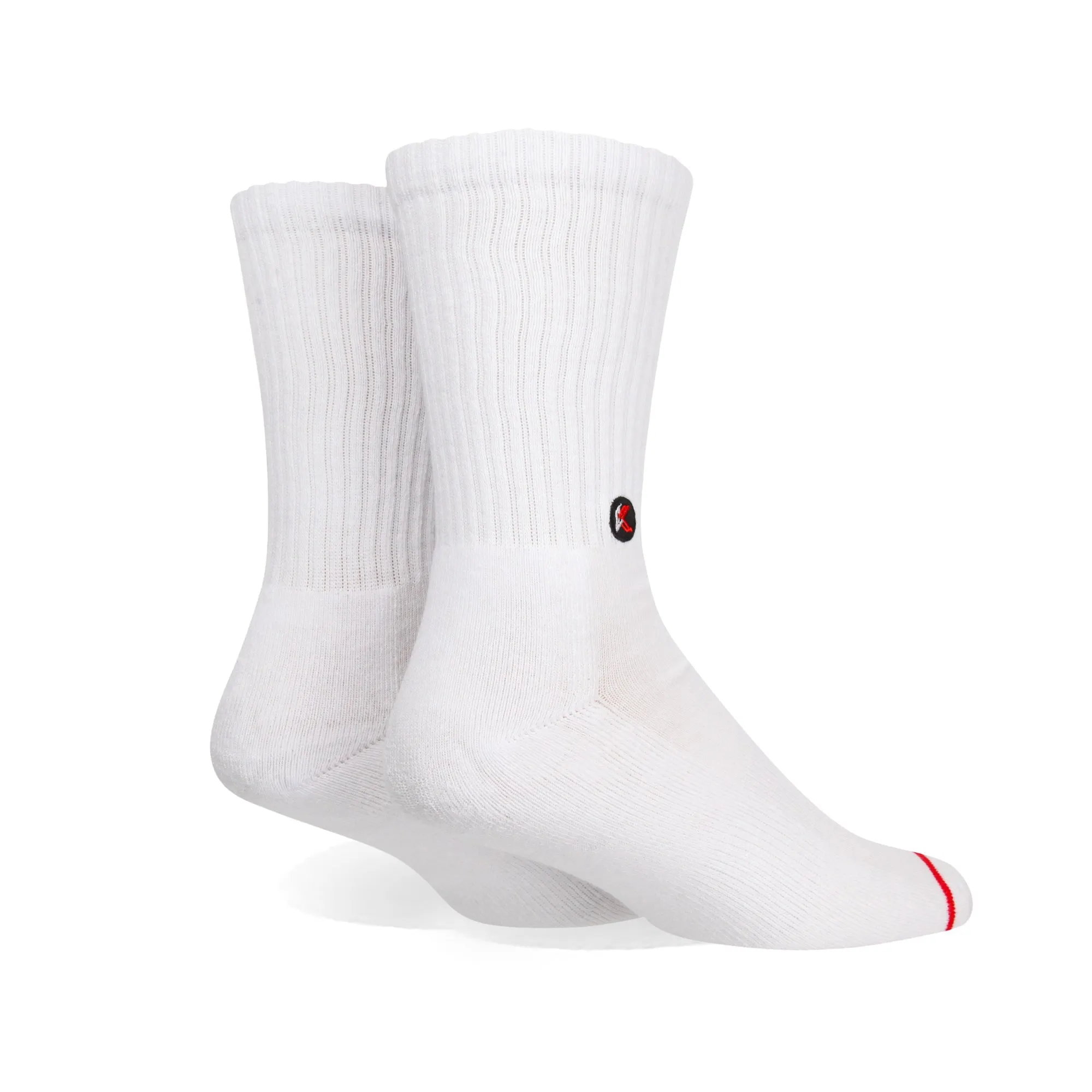 Solid White Crew Sock