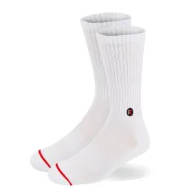 Solid White Crew Sock